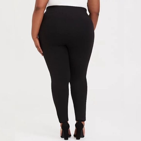Torrid Slim Fix Pixie Pull On Ponte Pants Black 4X NEW - Picture 4 of 11